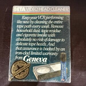 Geneva Beta Video Head Cleaner New Sealed Vintage Cleaning Kit‎ Nortronics